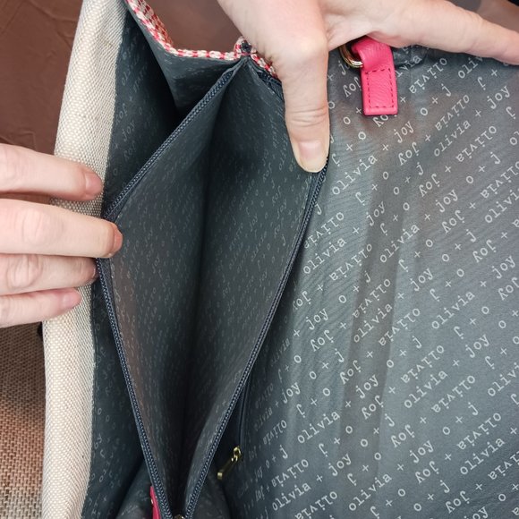 NWOT Oliva +Joy Crossbody Accordian style Salmon/Pink Purse - Picture 4 of 10